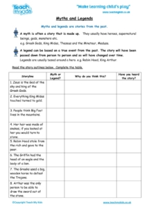 Myths and Legends - TMK Education